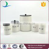 Wholesale Modern Style Decal Set of 5 Ceramic Kitchen Canister Sets thumbnail-1