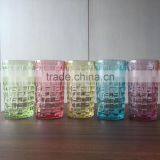 Woven Belt Design Colored Decorative Glass Cup for Candle thumbnail-2