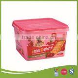 2.7L IML Cookies Plastic Container With Pink Lid thumbnail-1