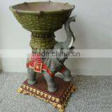 Cute Indian Style Polyresin Garden Elephant Planter For Sale thumbnail-1