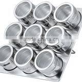 Wholesale Stainless Steel Spice Jar Set/Magnetic Condiment Set thumbnail-2