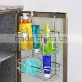 Kithchen Accessories Double Layers Kitchen Cabinet Wire Storage Basket thumbnail-3