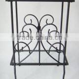 Decorative Occasional Magazine End Table Tempered Glass Top Metal Table thumbnail-2