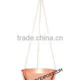 Copper Hammered Hanging Shiny Planter thumbnail-1