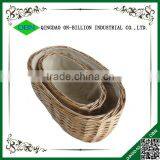 Food Grade Christmas Rattan Wicker Bread Basket With Cover thumbnail-3