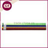 Standard Size Glitter Wooden HB Pencil With Eraser, HB Pencil With Eraser Topper, HB Pine Pencil With Eraser