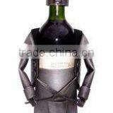 Black Fishing Man Metal Wine Rack (j-012) thumbnail-1