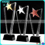Custom High Quality Golden Star Crystal Trophy Award thumbnail-2