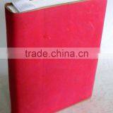 Pocket Handcrafted Leather Writing Journal With Handmade Paper 5x3.5 - Leather Log - Red thumbnail-2