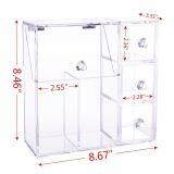 Acrylic Brush Holder Lipstick Puff Drawer Dustproof Box thumbnail-2