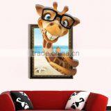 Funny Giraffe Animal Wall Paper , Self Adhesive 3D Wall Paper , Wall Sticker thumbnail-2