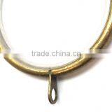 Steel Antique Brass Plated Silent Curtain Rod Ring With Fixed Eyelet ID35mm/OD42mm thumbnail-4