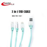 3 in 1  multifunctional usb charger cable, for iphone 6 /android mobile data cable