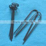 Drip Irrigation Tubing Hold Down 6" Wire Stake "Staple Style" Fits 1/8" to 3/4" Tubing - 100 Packing thumbnail-1