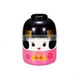 Japanese Kokeshi Bento Lunch Box Samurai Geisha Kids Lunch thumbnail-6