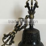 Tibetan Buddhist 5 Pronged Bronze Bell 9" and Vajra /Dorje (Large) - Nepal