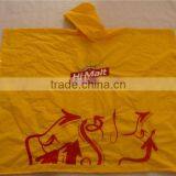 promotional hooded poncho eco friendly pvc rain poncho