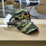 Wholesale Custom 6 Panel With Flat Embroidery Cap Crazy Trout Logo Camo Truker Cap thumbnail-2