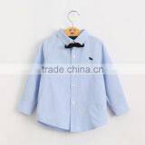 2016 High Quality Fall Boy Clothing Pure Colour Children Oem Shirt With Bow Tie thumbnail-2