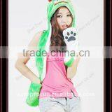 2012 FLUFFY DOMO ANIMAL HAT WITH LONG SCARF MITTENS thumbnail-1