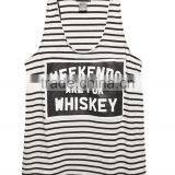Simple Design Striped Singlet Loose Tank Tops Wholesale Women thumbnail-4