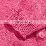 Namely Custom Ruffle Pink Plain Handmade Children Girls Knitted Sweater thumbnail-2