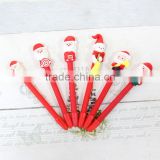 HD1042 Red color snowman head decoration Christmas writing pen