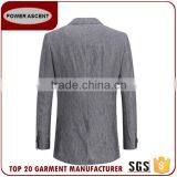 Wholesale Men Coat Suit Checked Half Lined Light Grey Formal Jacket For Men thumbnail-2