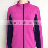 Fashion custom fantastic matching color women contracted long sleeve sportswears made in china