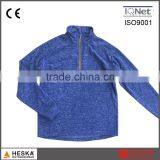 Mens Outdoor Coat Melange Knitted Sweatshirts 1/4 Zipper Cheap Fleece Shirt thumbnail-1