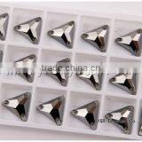 YR3270 Triangle Sew on Stone Flatback Glass Crystal Jet Hematite thumbnail-4