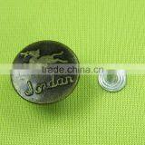 Classic Antique Shank Button 17mm Custom Logo Denim Metal Tack Button for Jeans thumbnail-3