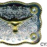 2 Inch Bull Heard Western Press Buckle thumbnail-1