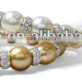 Charm Fashion Beads Pearl Bracelet With Pearl Earrings Jewelry Set