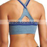 Custom Factory OEM Service Yoga Wear Sexy Polyester Spandex X Back Sports Bra thumbnail-3