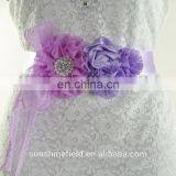 Wedding Sash Belt Maternity Sash Chiffon Flower Sash QB5A9 thumbnail-6