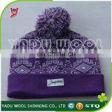 Handmade Crochet Hats / Pom Pom Knitting Patterns Hats / Winter Hats With Ball on Top