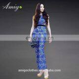 New Lace Mesh Blue Women Jumpsuit Casual Jumpsuit Wholesale thumbnail-1