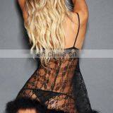 Girls Red Lace Sexy Transparent Night Dress Sexy Babydoll Chemise Sexy Lingerie thumbnail-2