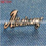 Custom Denim Zinc Alloy Zamak Metal Logo Label