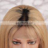 2018 New Fashion Hot Selling Brawn Color With Dark Roots Full Lace Wig Brazilian Human Hair thumbnail-5