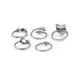 Ring Set R06-9297 Crystal Rings Ceramic Fashion Rings R06-9297 thumbnail-3