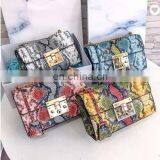2020 Ladies PU Leather Shoulder Flap Bag Fashion Snake Skin Print Elegant Purse thumbnail-2