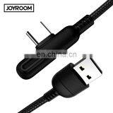 JOYROOM 90 Degree Right Angle Gaming USB Cable LED Nylon Braided Sync Charge Double USB Data Cable thumbnail-2