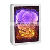 Valentine Gift 3D Paper Cut Light Boxes Frame Night Lights Paper Sculptures Night Lamp thumbnail-6