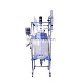 10-100L glass chemical reactor with high borosilicate glass
