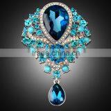 Wholsale Fashion Silver Gold Crystal Rhinestone Diamond Pearl Sherwani Brooch thumbnail-3