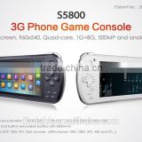 5 inch JXD S5800 3G MTK6582 Phone Call Tablet Video Game Console Quad Core Android 4.2 1GB/8G 5" IPS WIFI game smartphone.