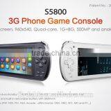 5 inch JXD S5800 3G MTK6582 Phone Call Tablet Video Game Console Quad Core Android 4.2 1GB/8G 5" IPS WIFI game smartphone.