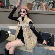 New Arrival Women Down Filled Solid Sleeveless Jacket Custom Winter Down Puffer Vest Short Casual Women's Jackets thumbnail-4